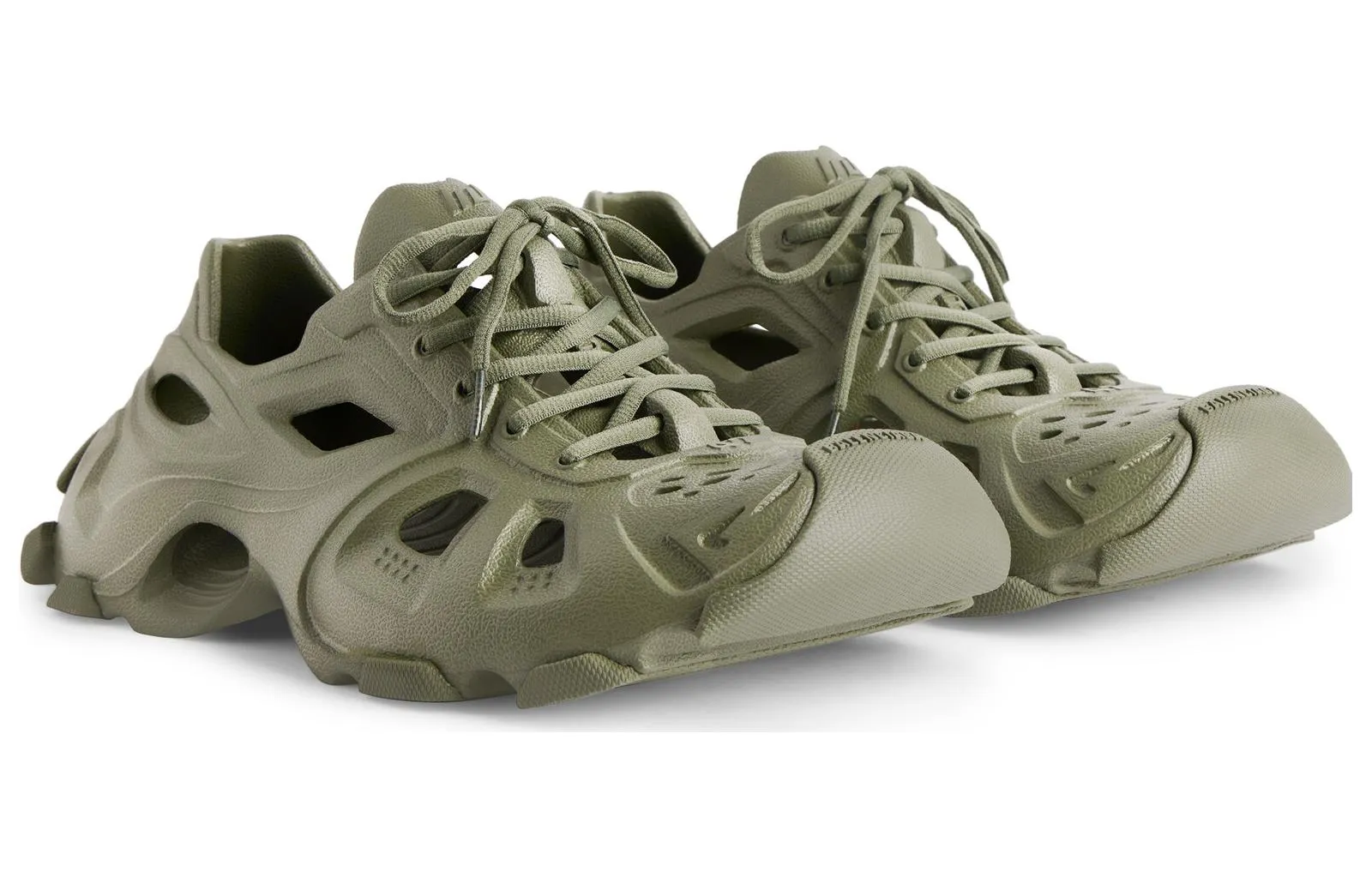 Balenciaga HD Lace Up Cut Out Sneakers 'Olive Green' 702421W3CES3500 sold by KicksCrew product image thumbnail 3