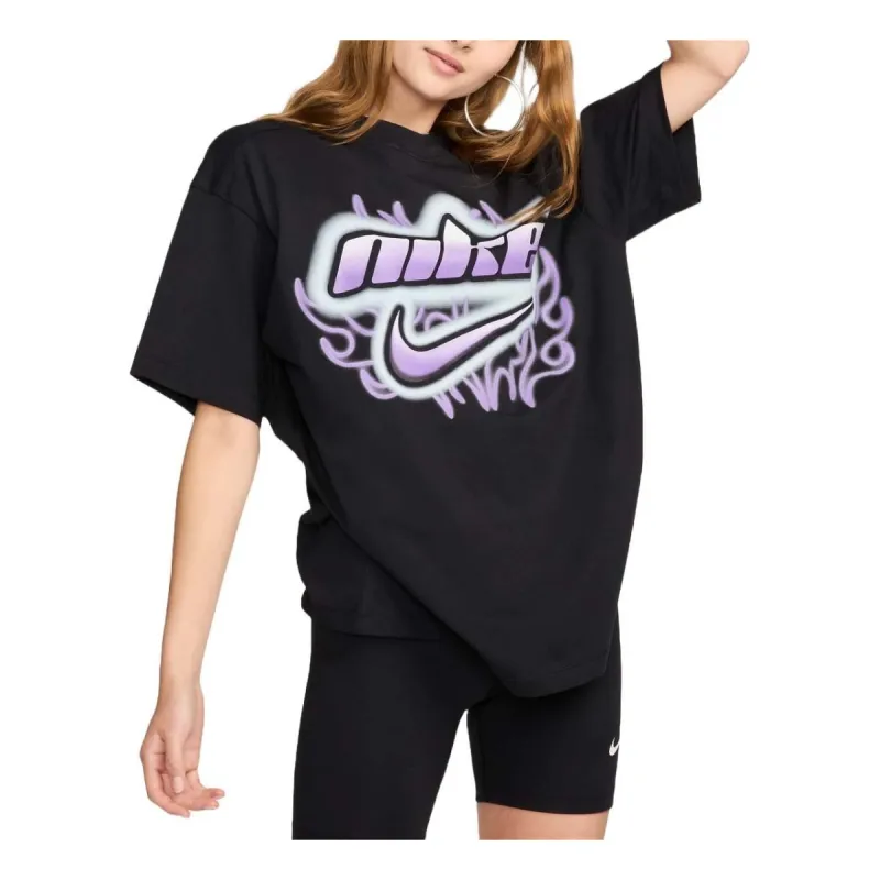 (WMNS) Nike Sportswear Oversized T-shirt Asia Sizing 'Black' FZ1147-010 sold by KicksCrew