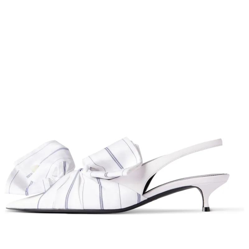 (WMNS) Balenciaga Knife Chemise 40mm Slingback 'White' 786223WB1H29000 sold by KicksCrew