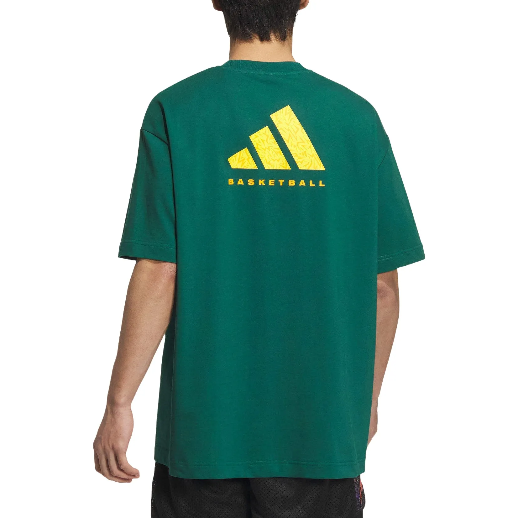 adidas Basketball Graphic T-shirt Asia Sizing 'Green' JC6789 sold by KicksCrew product image thumbnail 2