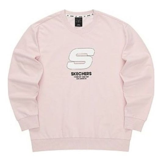 Skechers Sport Letter Crew Sweater 'Pink White' L321U139-01NX sold by KicksCrew