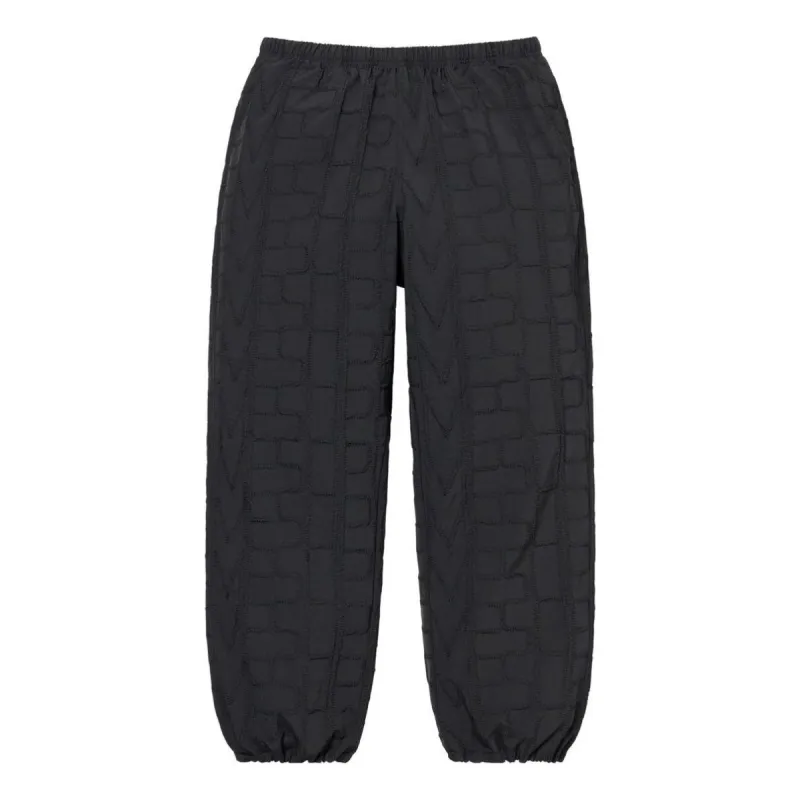 Supreme SS23 Repeat Stitch Track Pants 'Black' SUP-SS23-202 sold by KicksCrew