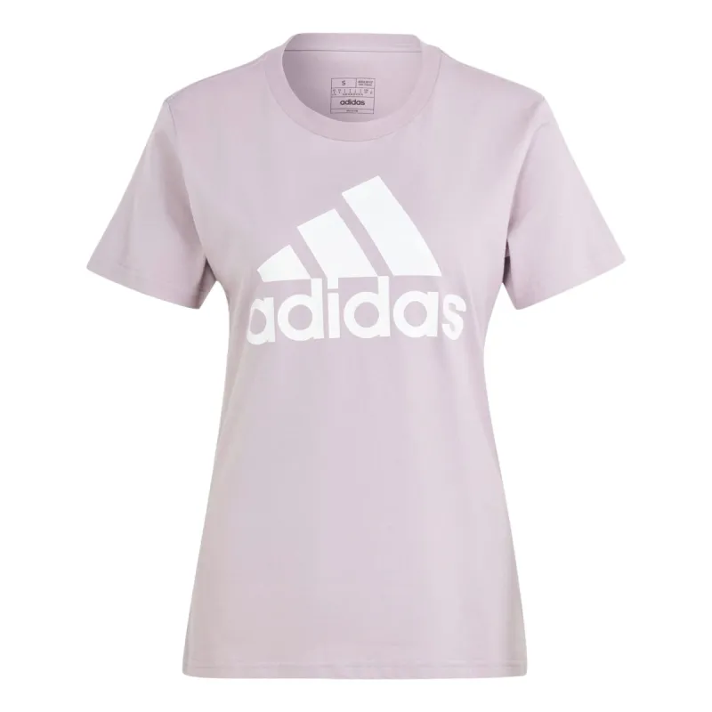 (WMNS) adidas Essentials Logo T-shirt Asia Sizing 'Light Purple' IR5411 sold by KicksCrew