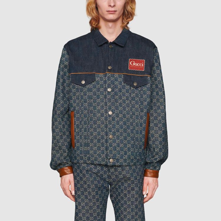 Gucci Eco Washed Organic Denim Jacket 'Dark Blue/Ivory' 649110-XDBIP-4266 sold by KicksCrew product image thumbnail 3
