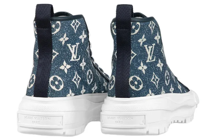 (WMNS) LOUIS VUITTON Squad Ankle Sneakers 'Denim with Monogram' 1A9S12 sold by KicksCrew product image thumbnail 3