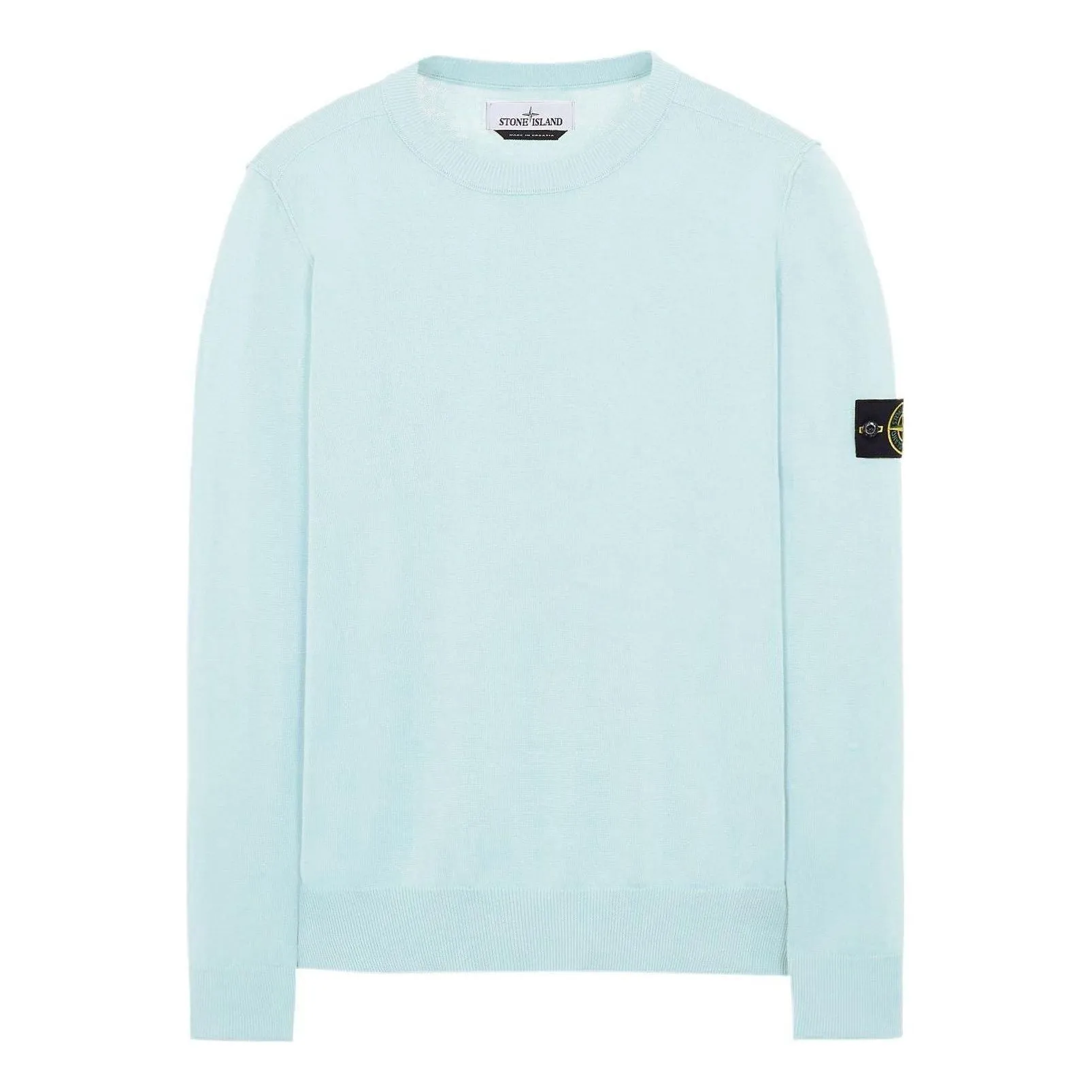 STONE ISLAND Soft Cotton Crewneck Knit 'Aqua' 7615540B2-V0044 sold by KicksCrew