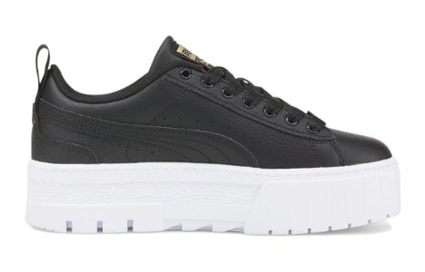 (GS) Puma Mayze Leather 'Black Team Gold' 384527-02 sold by KicksCrew