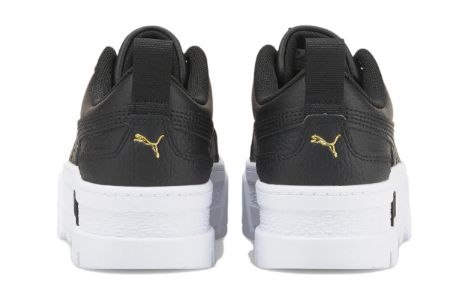 (GS) Puma Mayze Leather 'Black Team Gold' 384527-02 sold by KicksCrew