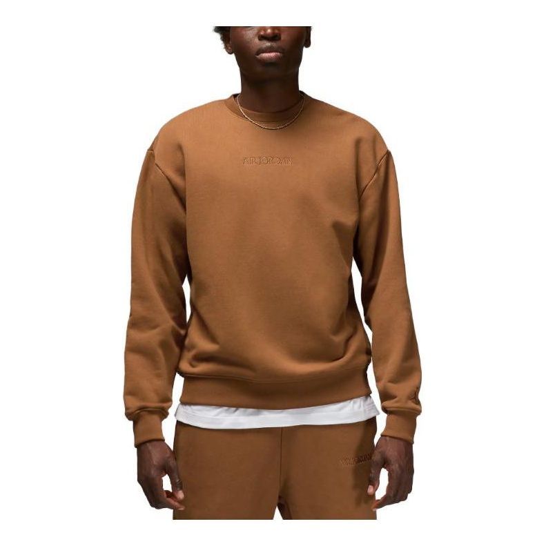Air Jordan Wordmark Fleece Crew Sweat 'Light British Tan' FJ7788-281 sold by KicksCrew product image thumbnail 4