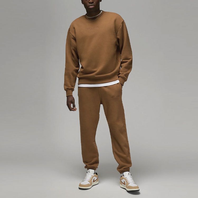 Air Jordan Wordmark Fleece Crew Sweat 'Light British Tan' FJ7788-281 sold by KicksCrew product image thumbnail 3