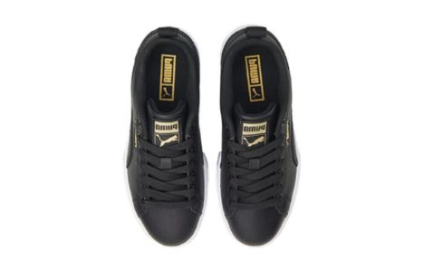 (GS) Puma Mayze Leather 'Black Team Gold' 384527-02 sold by KicksCrew