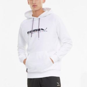 Puma International Graphic Hoodie 'White Grey' 531329-02 sold by KicksCrew