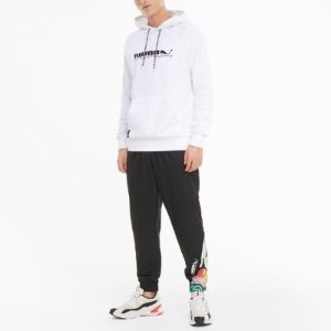 Puma International Graphic Hoodie 'White Grey' 531329-02 sold by KicksCrew