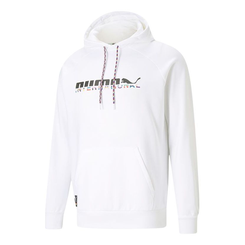 Puma International Graphic Hoodie 'White Grey' 531329-02 sold by KicksCrew
