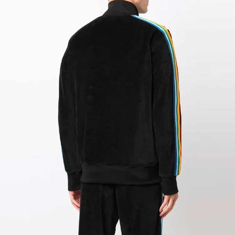 Palm Angels FW21 Rainbow Chenille Track Jacket 'Black' PMBD001F21FAB0081001 sold by KicksCrew product image thumbnail 4