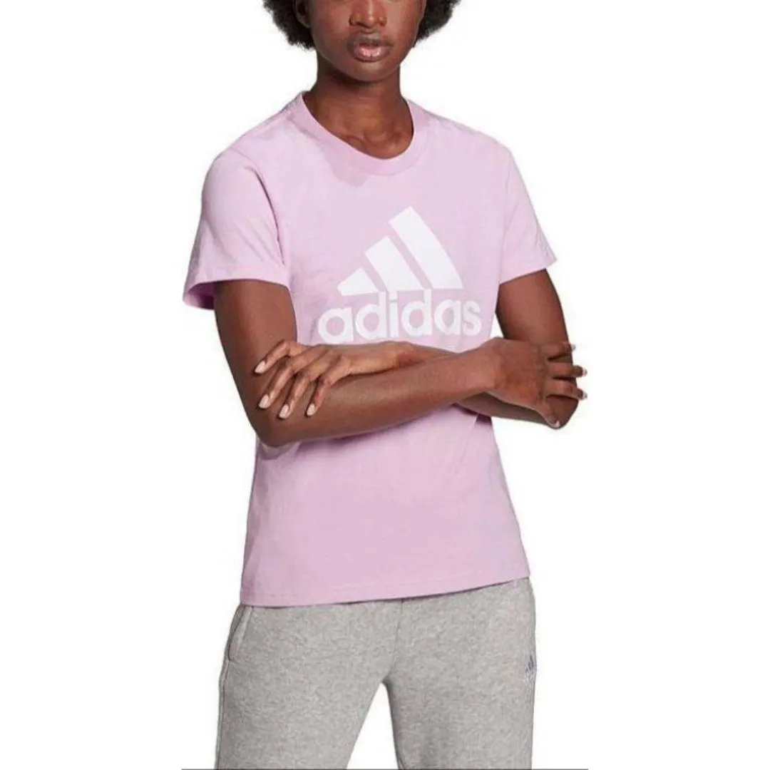 (WMNS) adidas Essential sLogo T-Shirt 'Pink White' GV4030 sold by KicksCrew product image thumbnail 3