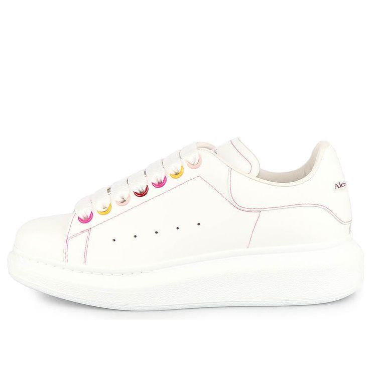 (WMNS) Alexander McQueen Oversized Sneaker 'White Rainbow' 553770WHZ4S9466 sold by KicksCrew
