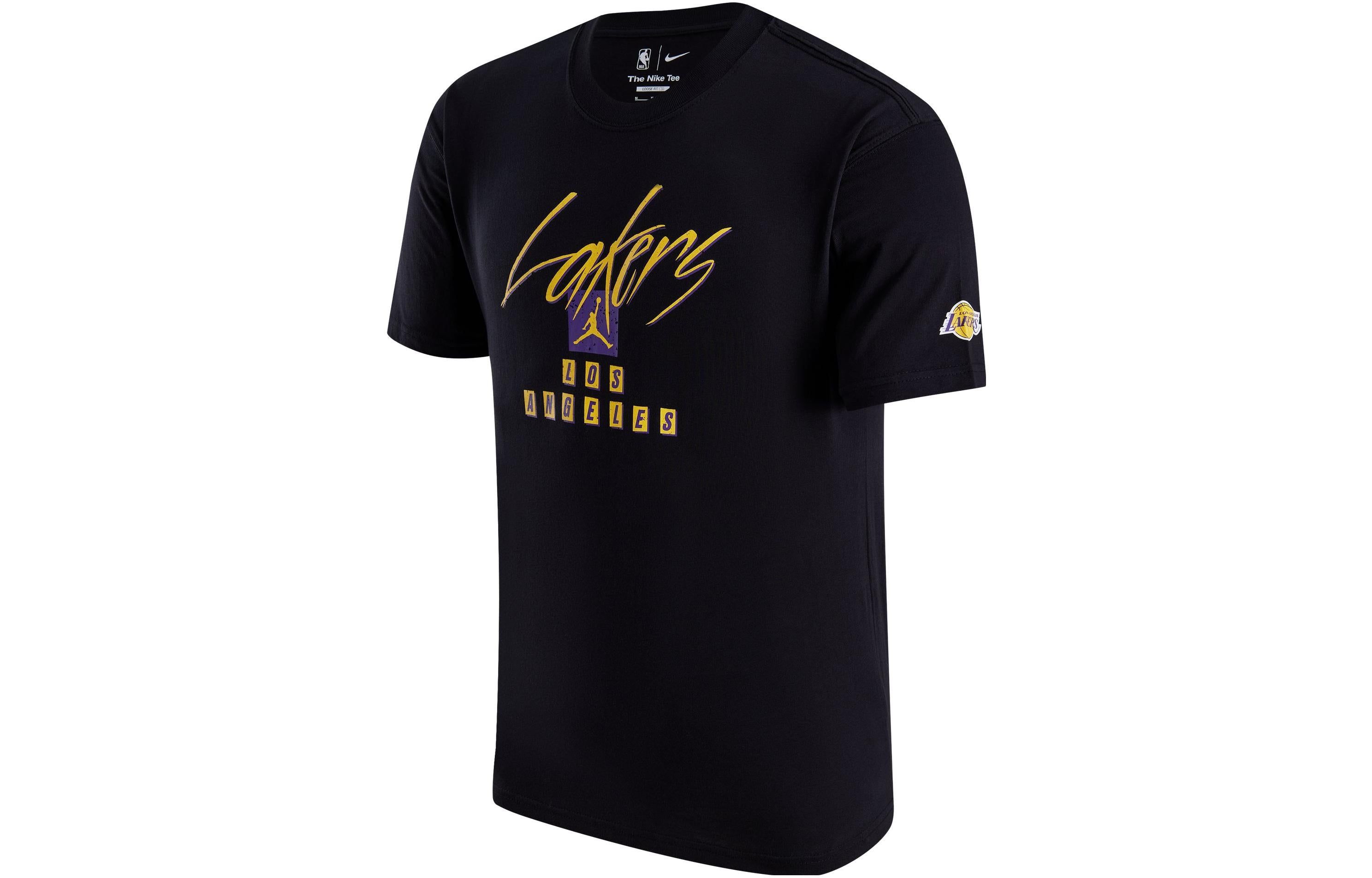 Air Jordan Los Angeles Lakers Courtside Statement Edition NBA Max90 T-Shirt Asia Sizing 'Black' FN1070-010 sold by KicksCrew product image thumbnail 2