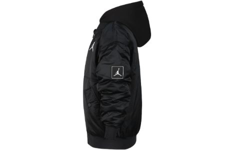 (GS) Air Jordan Logo Jacket 'Black' FV2632-010 sold by KicksCrew