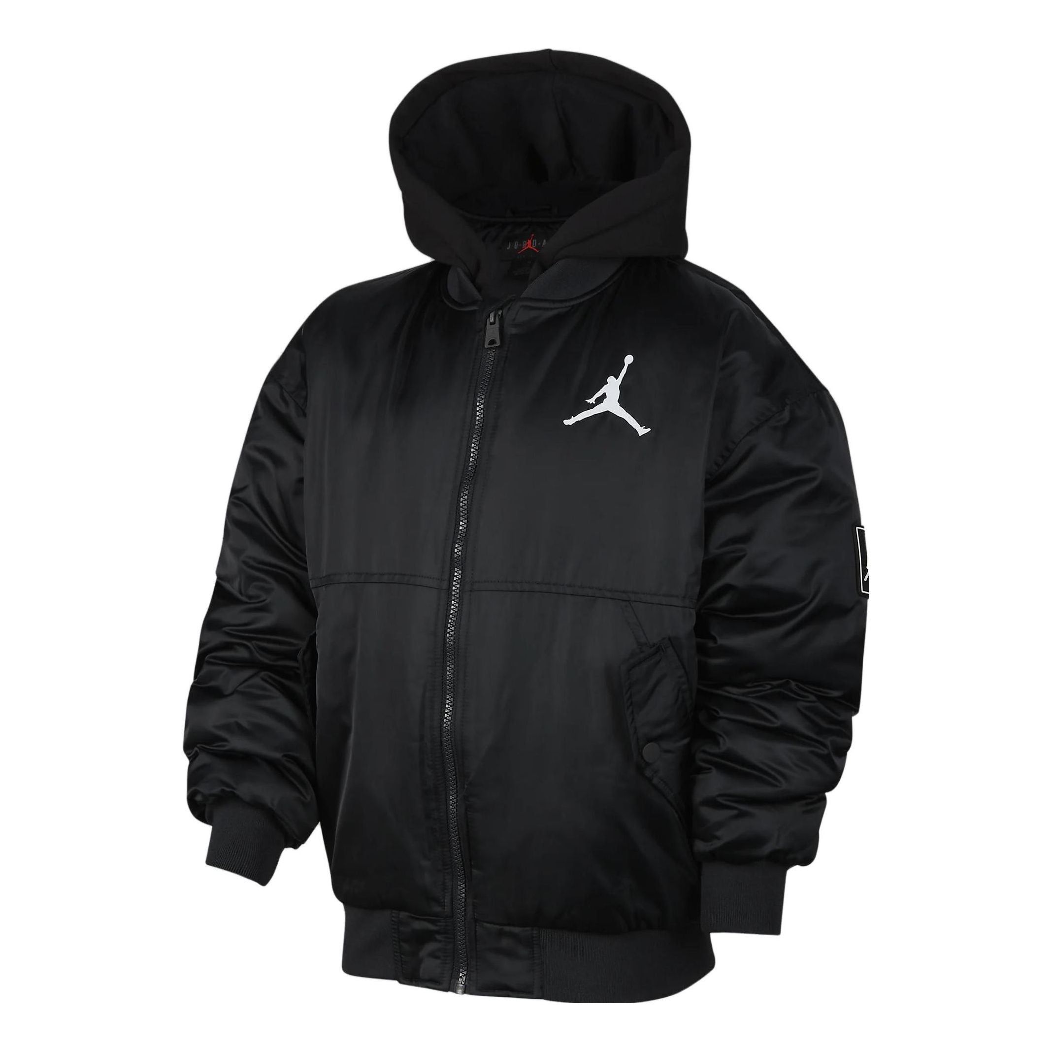 (GS) Air Jordan Logo Jacket 'Black' FV2632-010 sold by KicksCrew