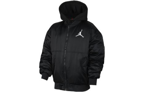 (GS) Air Jordan Logo Jacket 'Black' FV2632-010 sold by KicksCrew