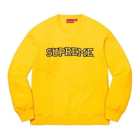 Supreme Shattered Logo Crewneck 'Yellow Black' SUP-FW21-224 sold by KicksCrew