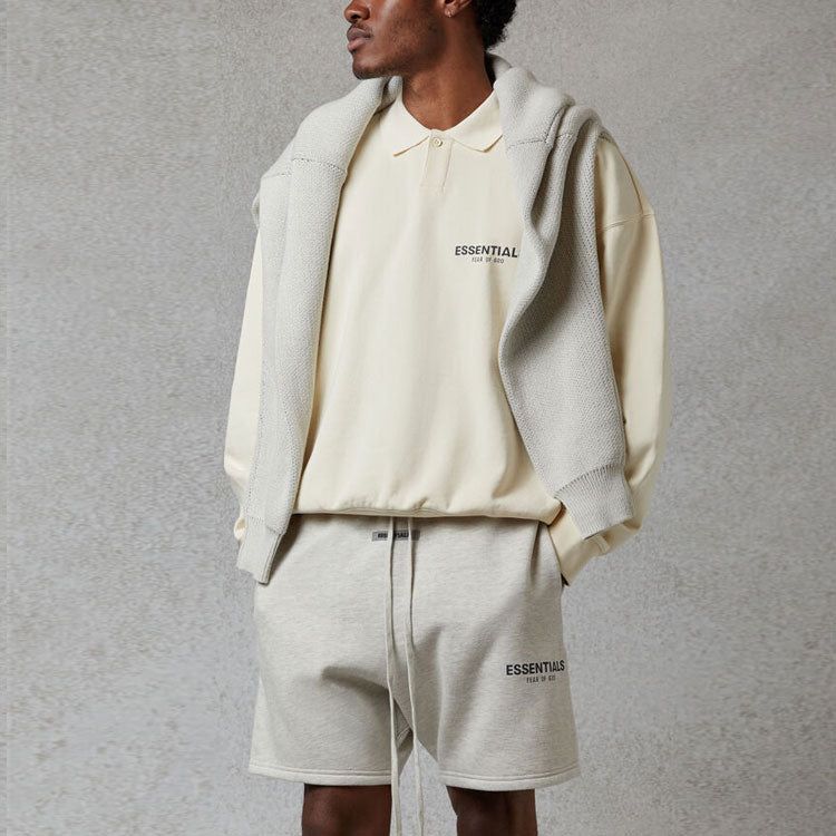 Fear of God Essentials FW20 Long Sleeve Polo Shirt 'Cream' FOG-FW20-365 sold by KicksCrew product image thumbnail 3