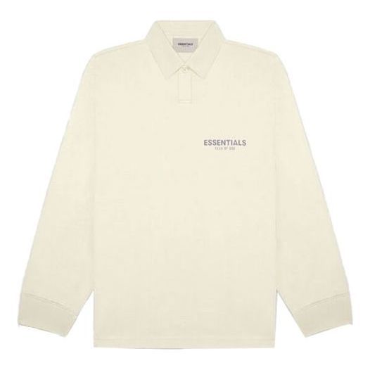 Fear of God Essentials FW20 Long Sleeve Polo Shirt 'Cream' FOG-FW20-365 sold by KicksCrew