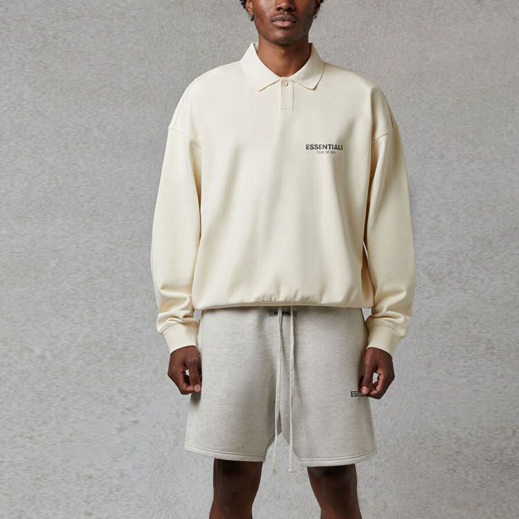 Fear of God Essentials FW20 Long Sleeve Polo Shirt 'Cream' FOG-FW20-365 sold by KicksCrew product image thumbnail 2