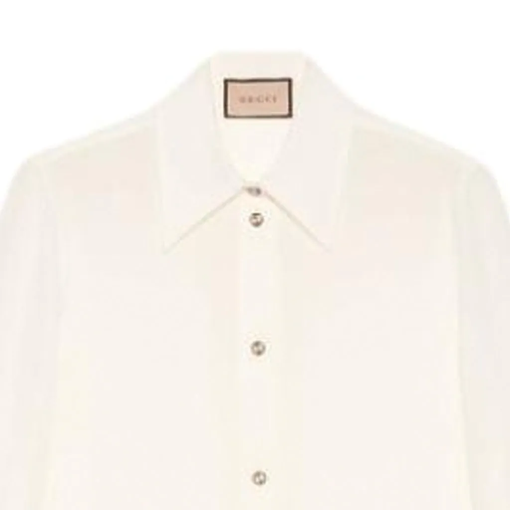 (WMNS) Gucci Silk Crêpe De Chine Shirt 'Ivory' 761896-ZAPJ7-9154 sold by KicksCrew product image thumbnail 5