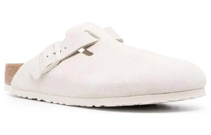 Birkenstock Boston Suede Leather Narrow Fit Sandals 'Antique White' 1024740 sold by KicksCrew product image thumbnail 2