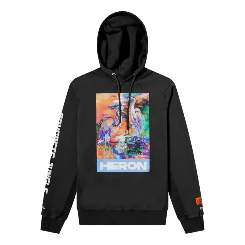 HERON PRESTON Heron Colors Hoodie 'Black' HMBB007S208960211088 sold by KicksCrew