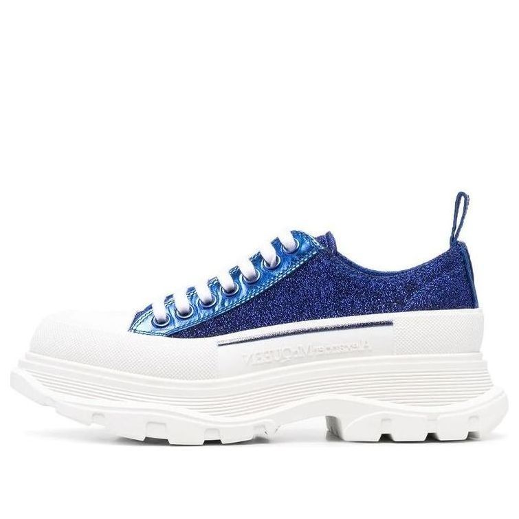 (WMNS) Alexander McQueen Tread Slick Sneakers 'Royal Blue White' 685707W4SG24521 sold by KicksCrew