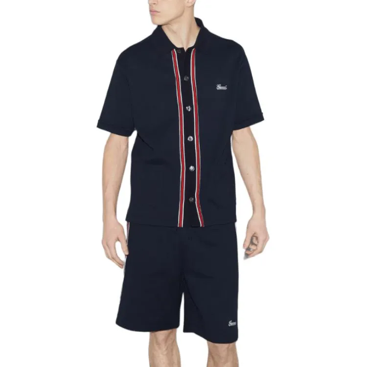 Gucci Cotton Jersey Polo Shirt 'Navy blue' 742380-XJGKU-4215 sold by KicksCrew product image thumbnail 3