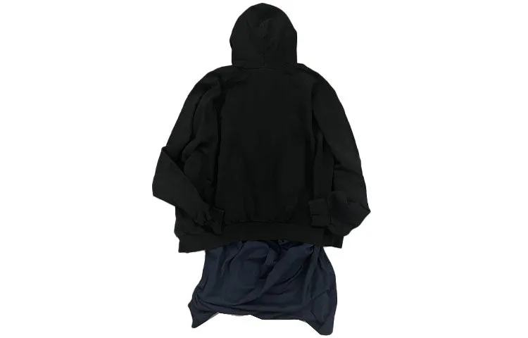 Balenciaga XXXL Patched T-Shirt Hoodie Oversized 'Black' 720406TNVD91070 sold by KicksCrew product image thumbnail 2