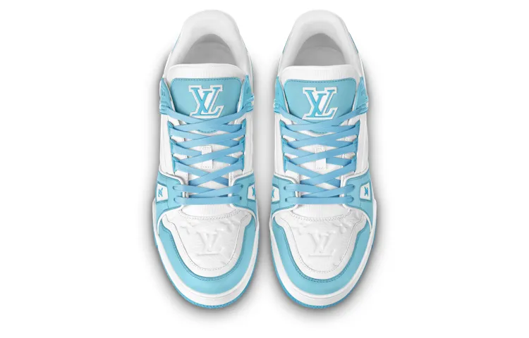 LOUIS VUITTON LV Trainers 'White Monogram Blue' 1ABOFI sold by KicksCrew product image thumbnail 2