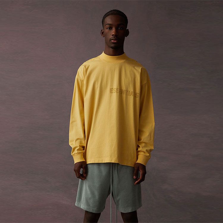 Fear of God Essentials SS23 Long Sleeve Logo Tee 'Light Tuscan' 125BT222012F sold by KicksCrew product image thumbnail 4
