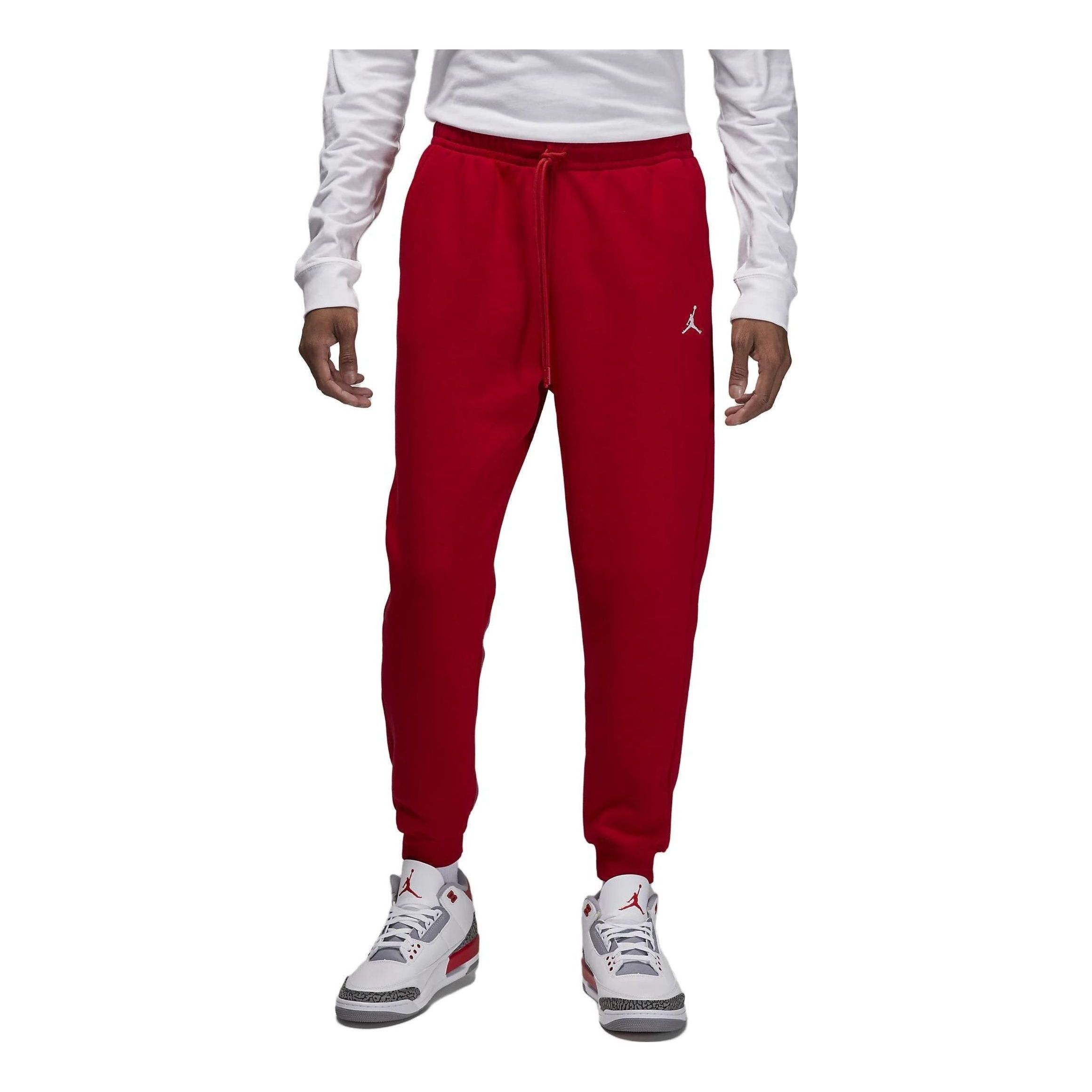 Air Jordan Essentials Fleece Trousers 'Gym Red' FJ7779-687 sold by KicksCrew