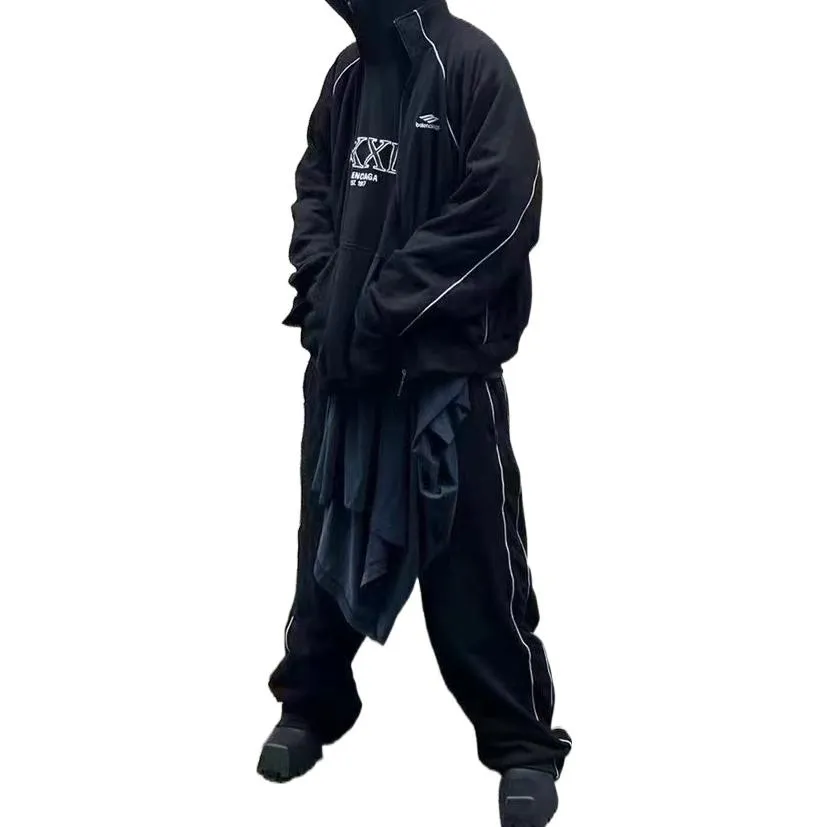 Balenciaga XXXL Patched T-Shirt Hoodie Oversized 'Black' 720406TNVD91070 sold by KicksCrew product image thumbnail 3