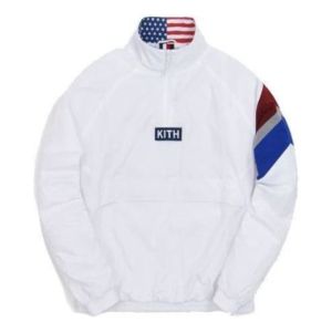 KITH Retro Quarter Zip Track Jacket 'White' KH1252-101 sold by KicksCrew