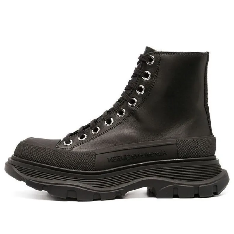 (WMNS) Alexander McQueen Tread Slick High 'Black' 633900WHZ621081 sold by KicksCrew