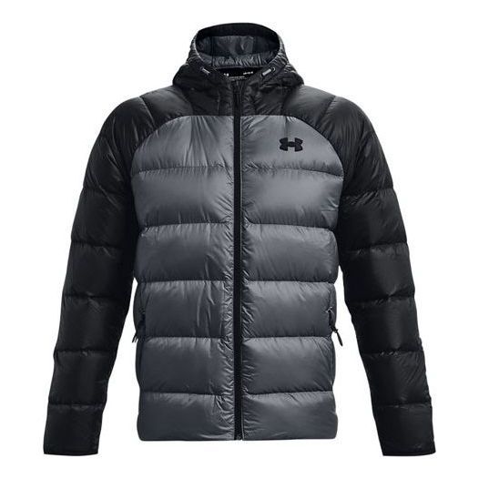 Under Armour Down Puffer Jacket 'Black Grey' 1364903-001 sold by KicksCrew