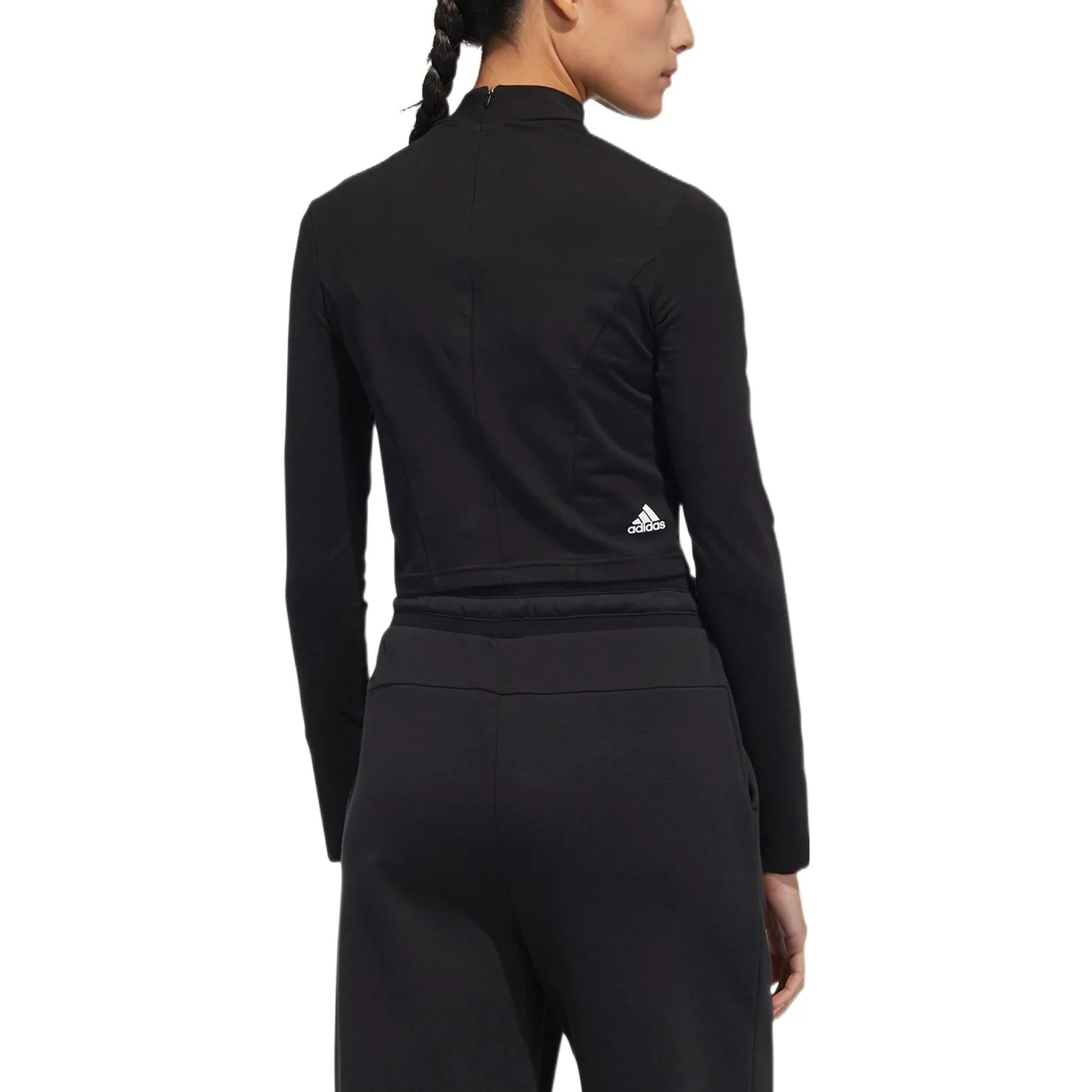 (WMNS) adidas Swarovski Long Sleeve T-Shirt 'Black White' HB8568 sold by KicksCrew product image thumbnail 3