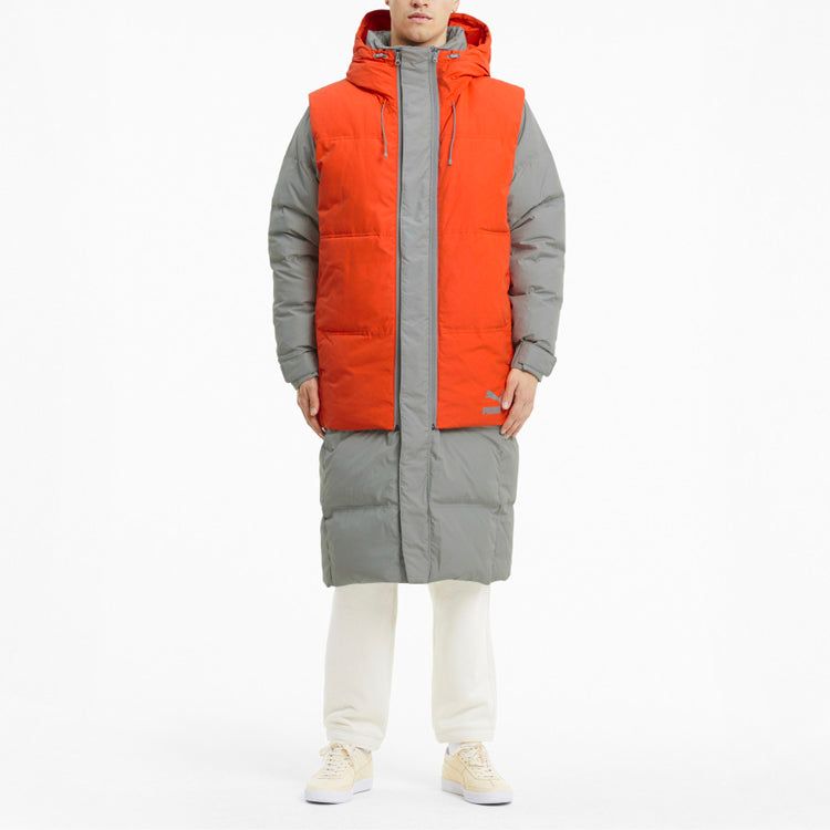 Puma Layer Down Jacket 'Grey Orange' 598317-84 sold by KicksCrew product image thumbnail 3
