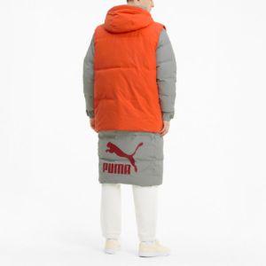 Puma Layer Down Jacket 'Grey Orange' 598317-84 sold by KicksCrew
