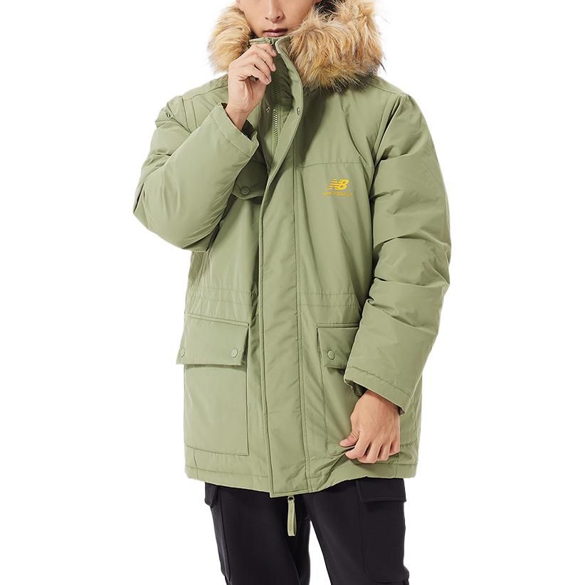 New Balance Fur Collar Warm Windproof Jacket 'Green' AMJ23371-FRO sold by KicksCrew product image thumbnail 3