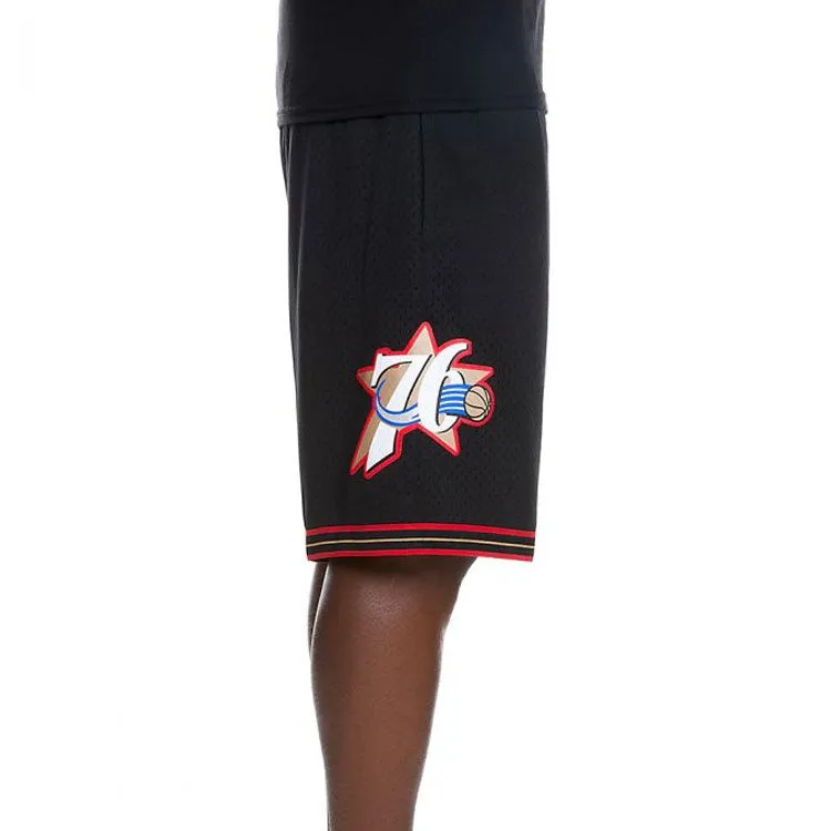 Mitchell & Ness x NBA Philadelphia 76ers1997-98 Road Shorts 'Black' 540B-3B2-7P76QPV sold by KicksCrew product image thumbnail 3