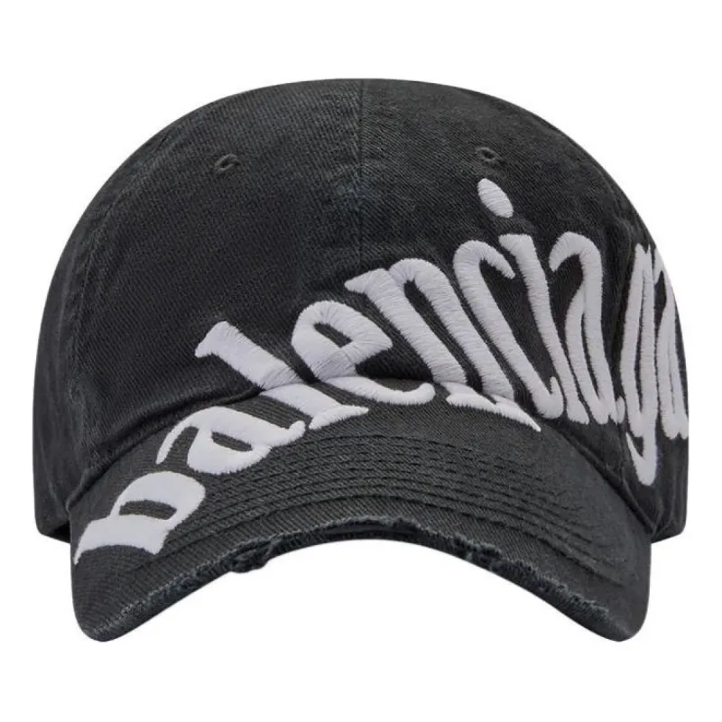 (WMNS) Balenciaga Diagonal Baseball Cap 'Black White' 680738410B20107 sold by KicksCrew