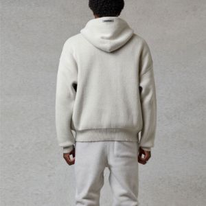 Fear of God Essentials FW20 Knit Logo Hoodie 'Oatmeal' FOG-FW20-334 sold by KicksCrew