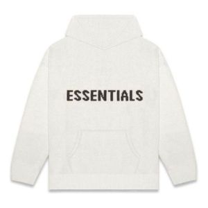 Fear of God Essentials FW20 Knit Logo Hoodie 'Oatmeal' FOG-FW20-334 sold by KicksCrew